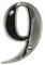 UAP House Numbers - 3 Inch Door Numbers Signature Screw Fix Bevelled Edge For Front Door, Address Number Screw On For Doors And Gates, Letter Times Roman Font (Number 9, Polished Chrome)