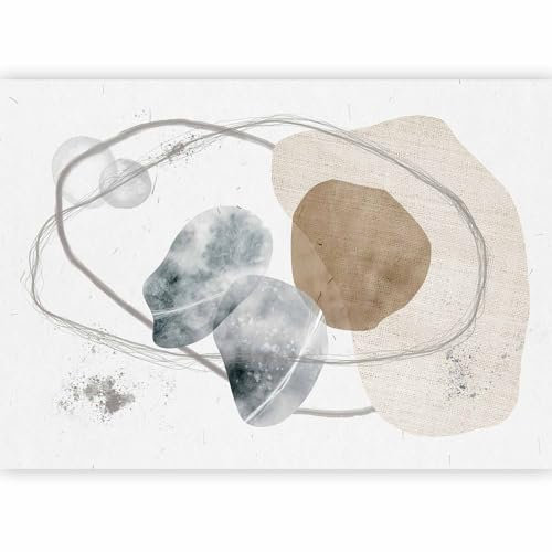 murando - Papier peint panoramique abstrait 250x175 cm - Revêtement mural décoration pour chambre salon cuisine - Design unique et moderne - Gris beige - a-A-10086-a-a