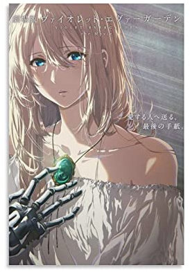 QINGRONG Anime Girl Fantasy Girl Violet Evergarden Poster, 6 Poster, dekoratives Gemälde, Leinwand, Wandkunst, Wohnzimmer, Poster, Schlafzimmer, Gemälde, 30 x 45 cm