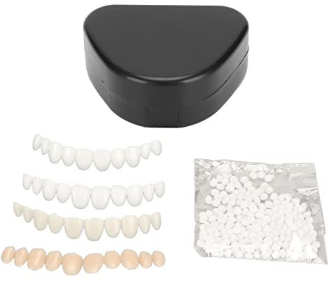 Temporäres Vampir Zähne Kit, Formbare Falsche Zähne, Thermische Anpassungsperlen für Cosplay, für Party Cosplay, Halloween, Demon, Witch