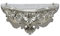 LIGUORO SHOP Étagère style baroque vénitien console imitation vintage shabby chic 38,5 x 20 x 15,5 cm (argent antique)