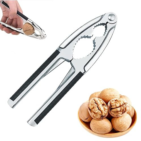 ZZRSYJ Nussknacker Aus Edelstahl Nussknacker Walnüsse mit Rutschfestem Griff Nussknacker Haselnüsse Hochwertiger Nuss Knacker Multifunktionale Haselnussknacker für alle Arten von Nüssen/Hummercracker