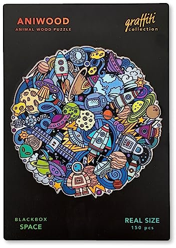 ANIWOOD Holzpuzzle Erwachsene Tieren. Gestanzter Deckel, Lebensgroße Puzzle-Box. 3 Schwierigkeitsmodi, dekoratives Element. Einzigartige Puzzleteile (Mandala Raum, M)
