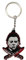 Rock Rebel Halloween 2 Michael Myers Crossed Knives Schlüsselanhänger aus Gummi, Mehrfarbig, Einheitsgröße