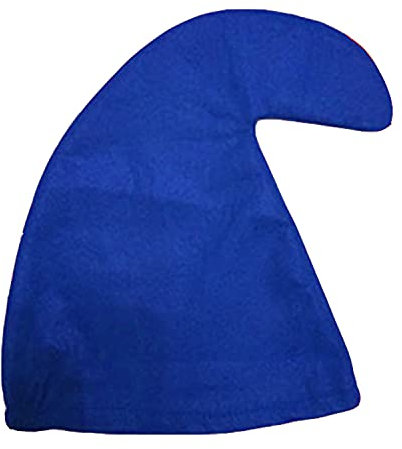 jokeshop Garden Gnome Curly Hat Seven Dwarf/Dwarves Smurf Hats Fairytale Fancy Dress Costume (Blue)