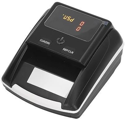 Detector Automático Portátil de Billetes, Máquina de Conteo de Billetes Falsos con Batería Incorporada, USD EUR, Máquina Contadora de Dinero Precisa para Tiendas, (Enchufe europeo)