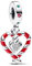 Amuefer Striped Candy Cane & Sweet Heart Charms für Armbänder 925 Sterling Silber mit Cubic Zirkonia Anhänger für Halsketten Geburtstag Weihnachten Schmuck Geschenke für Frauen Mädchen