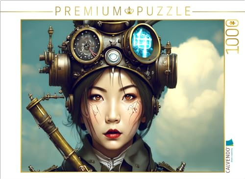 Puzzle · Die Entdeckerin | Eine Frau, welche in der Steampunk-Ära mutig genug ist, sich auf… · 1000 Teile · Lege-Größe 64 × 48 cm · CALVENDO Puzzle