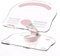 XIHAMA Acrylic Tablet Stand Holder with 360 Rotatable Base,Foldable Adjustable Transparent iPad Stand for Desktop for iPad/Pro/Air and Tablet with 4.7-13 inch Transparent (Pink)