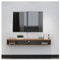 Schwebendes Wandregal, Stand-Holz/Wandschrank, kann Router/Set-Top-Boxen/DVD-Player/Bücher und Ornamente platzieren/B / 100 x 23,6 x 16 cm (B 160 x 23,6 x 16 cm)