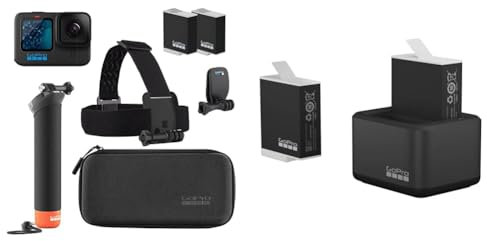 GoPro HERO11 Schwarzes Zubehörpaket – Enthält zusätzlichen Enduro-Akku (insgesamt 2) & Dual-Akkuladegerät + 2 Enduro-Akkus (HERO11 Black/HERO10 Black/HERO9 Black) – Offizielles Zubehör