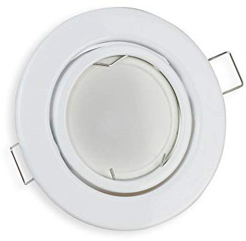 LED Einbaustrahler weiß - rund 3 Watt kaltweiß 230V - Einbau-Leuchte schwenkbar, dimmbar, super flach (30mm Einbautiefe) - Ø70mm Bohrloch Spot Decken-Strahler