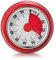 Temporizador Visual, Temporizador de Cocina Regresiva de 60 Minutos con Base Magnética, Mecánico No Necesita Pilas, Timbre de Alerta, para Niños y Adultos, Estudiar/Trabajar/Cocinar, 73x36mm, Rojo