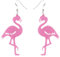 Flamingo-Ohrringe 8,3x3,3cm Acryl Süße Baumelnde Glitzer Rosa für Mädchen und Frauen Schmuckgeschenk zum Valentinstag für Beste Freundin Geburtstag (1 Paar)