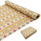 Papier cadeau de Noël pour emballage cadeau : rouleau de papier cadeau kraft imprimé avec motif festif 43 cm x 15 m.