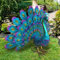 Klusj Belle Statue de Paon Décorative en Métal pour Extérieur - Sculpture 3D pour Jardin, Patio, Pelouse et Cour