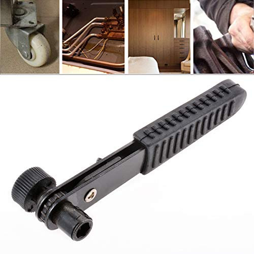 HOHXEN Mini clé à cliquet 1/10,2 cm Tige à clipser Pole Douille tournevis pour garage outils à main (Noir), noir