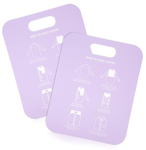 VILLFUL 2stücke Faltbrett Für Hemden Robustem Pp-karton Knitterfreie Faltbretter Mit Runden Kanten Platzsparendes Wäschefaltbrett Shirts Blusen Und Hemden Praktisches Ordnungshelfer Für Zu