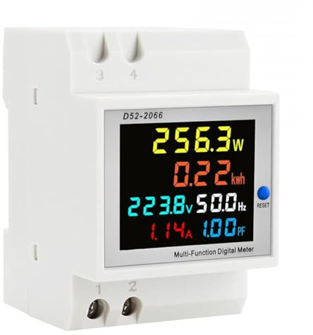 Giwnhvx Digitale Monofase Misuratore di Energia Tester Consumo di Potenza Monitor AC110V 40V-300V100A Frequenza Fattore di Potenza Meter Multimetro