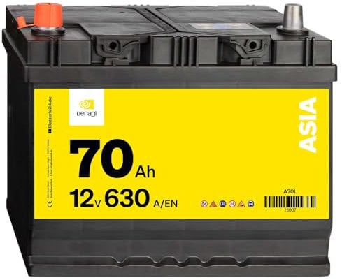 Denagi ASIA Autobatterie A70L 12V 70Ah 630A/EN Starterbatterie