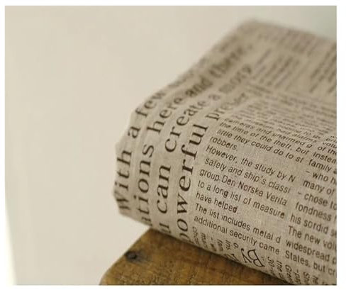 JMORCO Leinenstoff 50x150cm Retro Zeitung Brief Gedruckt Baumwolle Leinen Patchwork Stoff Nähen Material DIY Handgemachte Quilten Patchwork Tuch(Coffee Letter,50x150cm)