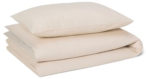Amazon Basics Kinderbettwäsche 100x135 2teilig 100% Bio Baumwolle Wendbar, Bettdeckenbezug 100x135 cm & Kissenbezug 40x60 cm, für Baby, Zartrosa