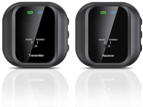 PAGJHRFJG di Monitoraggio Auricolare Wireless UHF Trasmettitore e Ricevitore Ricaricabile per Studio, Prove Band, Performance dal