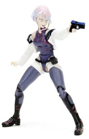 Jada Toys Cyberpunk Edgerunners Figur Lucy (14 cm) - bewegliche Sammel- und Actionfigur mit alternativem Kopf, Händen und Zubehör, für Fans & Sammler ab 15 Jahre