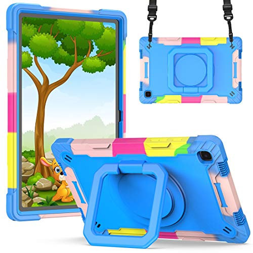 Custodie per tablet Caso Compatible with Samsung Galaxy Tab A7 10.4 2020 T500 / T505 / T507 Tre-in-one Bishy Duty Duty Duty Duty Duty Robusto, antipolvere a prova di 360 gradi Ruotatore multi-funzione
