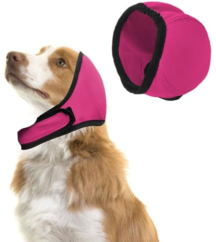 MiOYOOW Cache-Oreilles pour Chien, Bonnet de Bain Imperméable, Casque Réglable, Protège-Oreilles pour Les Baignades Estivales et Les Jeux Aquatiques