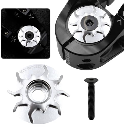 Fiorky Bike Headset Cap, Bicycle Headset Cap with Screw MTB Road Bike Stem Headset Top Cap Cover Aluminium Alloy Bicycle Stem Top Cap for Fork Head Tube Cycling Accessories