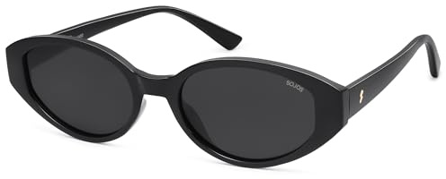 SOJOS Oval Polarisierte Sonnenbrille Damen Groß Cat Eye Sunglasses Woman | UV400 Schutz Schmal Retro Vintage mit Breites Gesicht SJ2608