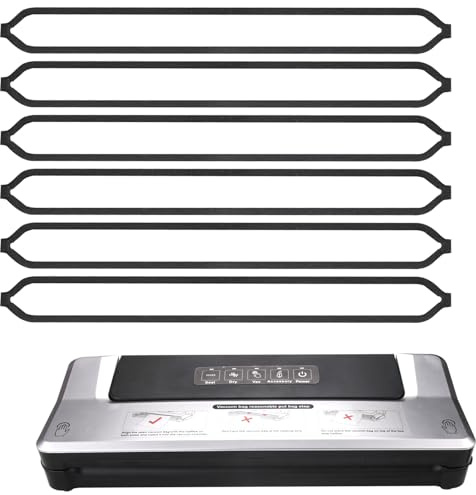 ziHenryDa 6 Pack Foam Replacement Gaskets compatible with Bonsenkitchen Vacuum Sealer Machine,Replacement Gaskets for Bonsenkitchen Vacuum Sealer Machine VS2100(12.9 in x 1.2 inc x 0.85 in)