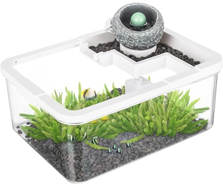 Aquarium | Desk Tub - Hydroponic with Integrated Lighting and USB Pump for Betta, Shrimp, Aquaponics, Bedroom and Hospital Environment