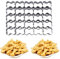 Cortador de galletas de hueso de perro, cortador de galletas de metal de acero inoxidable con forma de hueso de perro, mini cortador de galletas con 25 rejillas