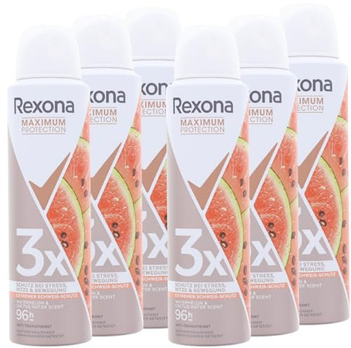 6 x Rexona Maximum Protection Watermelon & Cactus Water Scent Deo Spray je 150ml