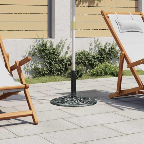 GCHDHAPB Base de sombrilla verde 9 kg 40 cm hierro fundido