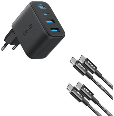 Anker Ladegerät (4-Port, 50W) & Anker Kabel (USB-C, 60W)