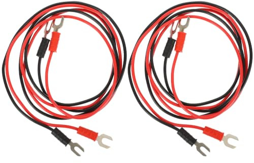 COOPHYA 4Pcs Copper Insulated Ground Wire with Red PVC for Turntable and Amplifier Audio Connection