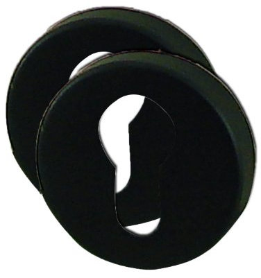 DT 2000 101982 2 Rosaces cluses aluminium Noir mat cylindre