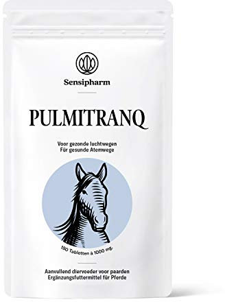 Sensipharm Pulmitranq - Nahrungsergänzungsmittel für Lunge und Atemwege - 180 Tabletten a 1000 mg. für Pferde