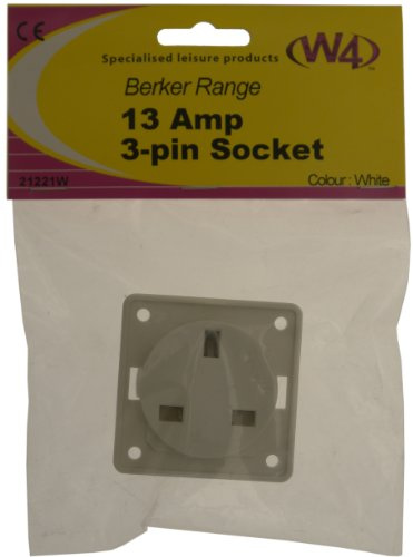W4 Berker 13 Amp Socket - White