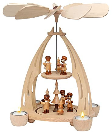 Dekohelden24 Hochwertige Tischpyramide, Motiv: Weihnachtsbäckerei, ca. 35 cm