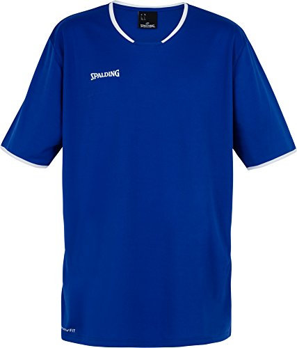 Spalding Herren Move Shooting Shirt S/S, royal/Weiß, L