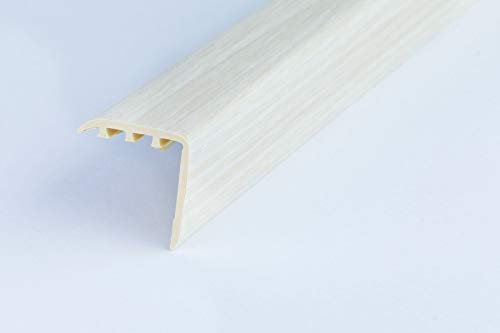 Plastic Stair Nosing Wooden Edge Protection Oak Beech KP-3030 TMW Profiles (White Oak)