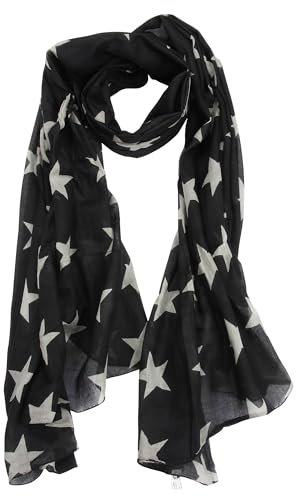 Freak Scene Baumwolltuch - Pareo - Sarong - Sterne - schwarz-grau