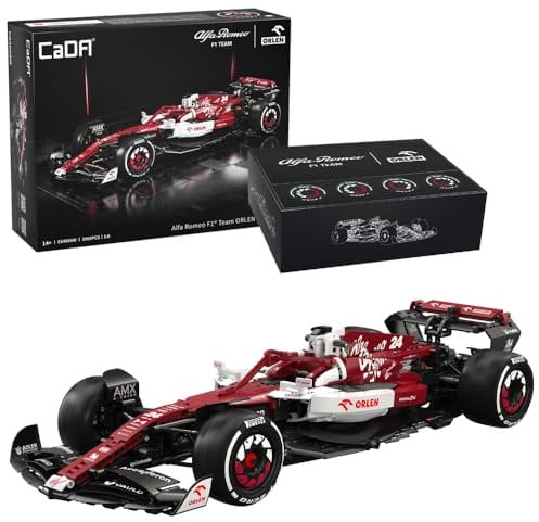 CaDA Bausteine Alfa Romeo F1 Team Orlen Rennwagen rot Formel 1 Auto Fahrzeug 1868 Stück C64005W.
