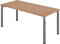 bümö höhenverstellbarer Schreibtisch 180x80 cm Nussbaum, Gestell Graphit - PC Tisch höhenverstellbar & groß, ergonomisch, stabil, Y-Serie