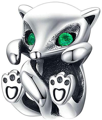 Hängender Fuchs Charm mit Kristallen für Pandora 925 Sterling Silber