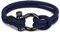 EXINOX Bracelet nautique en corde avec fermoir cape | homme et femme | style nautique bougie de mer bateau à voile bleu marine, Acier allié